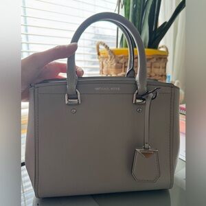 Michael Kors Gray Leather Satchel with Tag